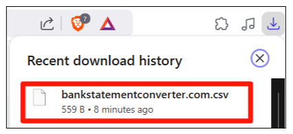 access the downloaded file